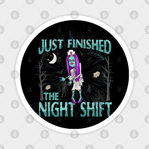 funny halloween nurse Magnet by Jandjprints